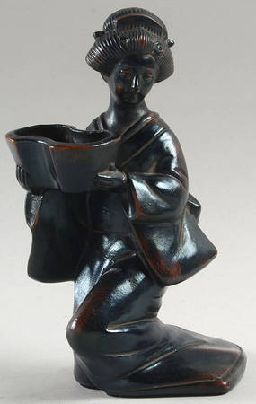 Ceramique Vernissage Geisha Holding Basket-Black - No Box