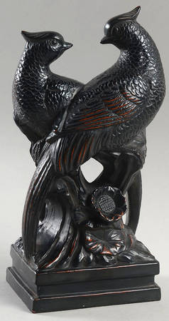 Ceramique Vernissage Chinese Pheasants-Black - No Box
