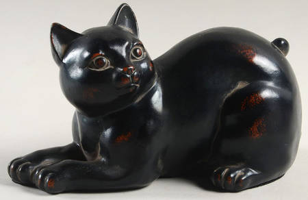 Ceramique Vernissage Sitting Kitten-Black - No Box