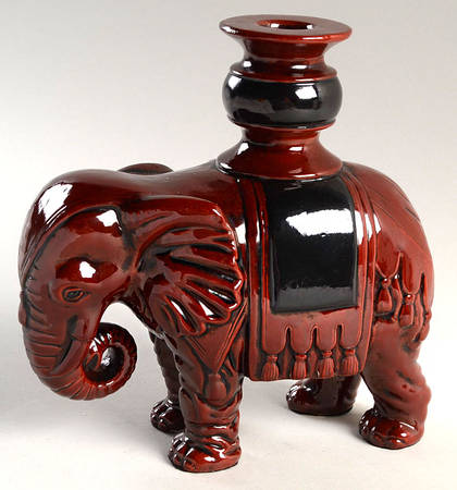 Ceramique Vernissage Elephant Candleholder-Cinnabar - No Box
