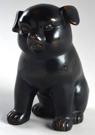 Ceramique Vernissage Dog Black Looking Left - No Box 59b