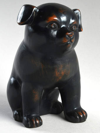 Ceramique Vernissage Dog Black Looking Right - No Box 59a