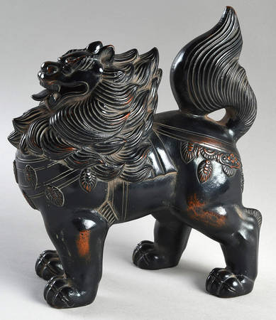 Ceramique Vernissage Peking Foo Dog-Black - No Box