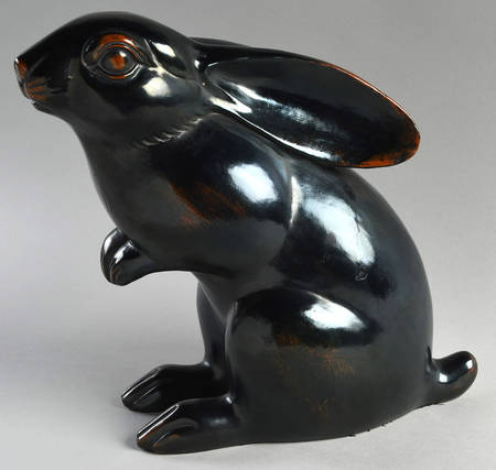 Ceramique Vernissage Standing Rabbit-Black - No Box