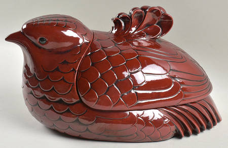 Ceramique Vernissage Quail Box-Cinnabar - No Box