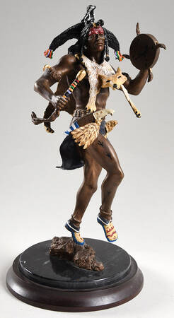 Native American Bronzes Spirit Of The Blackbird - No Box