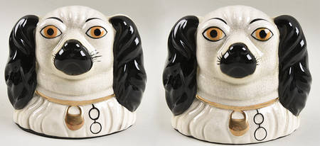 Book Ends English Spaniel Heads - No Box