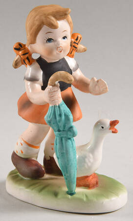 Collector's Choice Series Girl With Umbrella & Duck - No Box