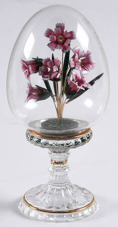 House of Faberge Crystal Eggs Pink Carnation Bouquet - No Box