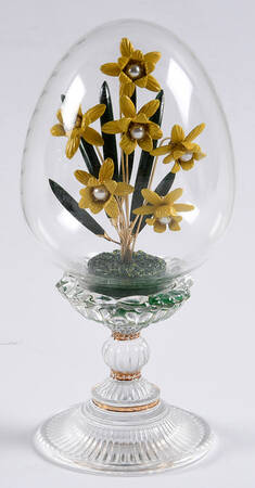 House of Faberge Crystal Eggs Daffodil Bouquet - No Box
