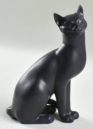 Black and White Pairs Black Porcelain Cat - No Box