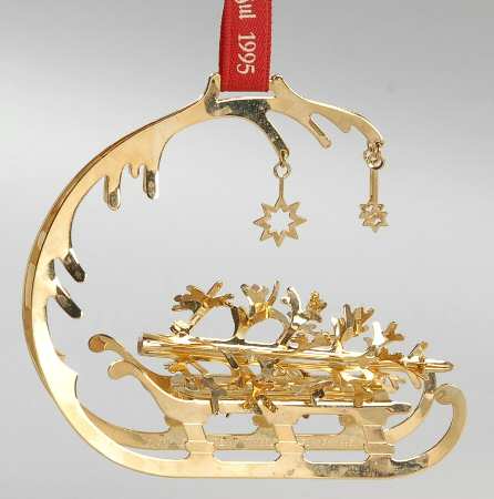 Annual Christmas Mobile Ornament Christmas Sleigh - Boxed