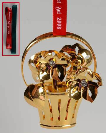 Annual Christmas Mobile Ornament Christmas Rose - Boxed