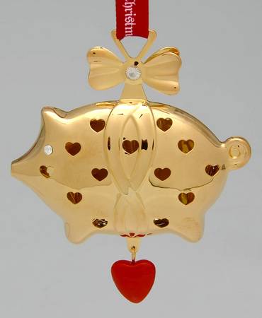 Annual Christmas Mobile Ornament Christmas Pig - Boxed