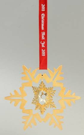 Annual Christmas Mobile Ornament Snow Crystal - Boxed