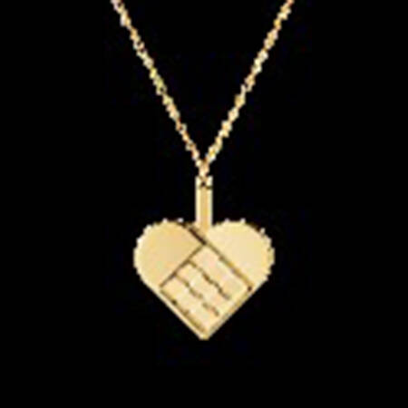 Christmas Ornaments with Chain Heart With Chain - Boxed