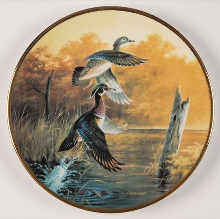 Classic Waterfowl : The Ducks Unlimited Wood Ducks Taking Flight - No Box