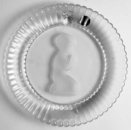 Annual Crystal Plate Praying Boy - Boxed