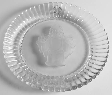 Annual Crystal Plate Praying Angel - Boxed