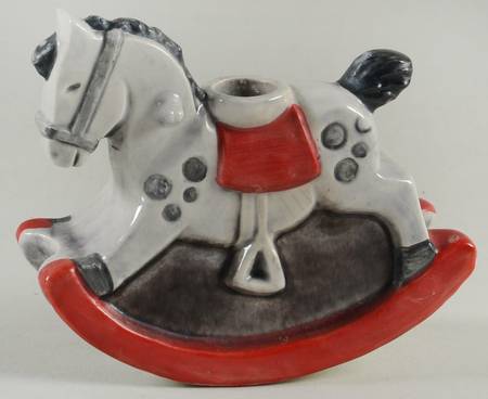 Wintertime Rocking Horse Candleholder - No Box