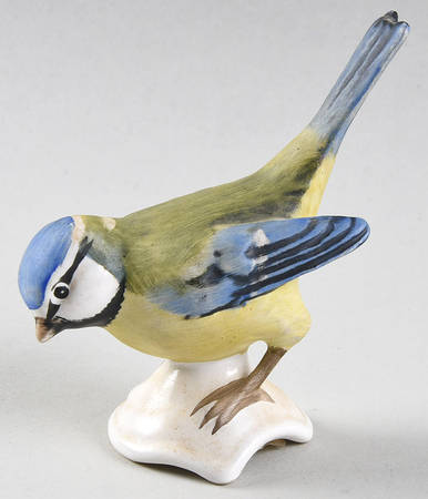 Bird Figurines Blue Titmouse-Matte - No Box