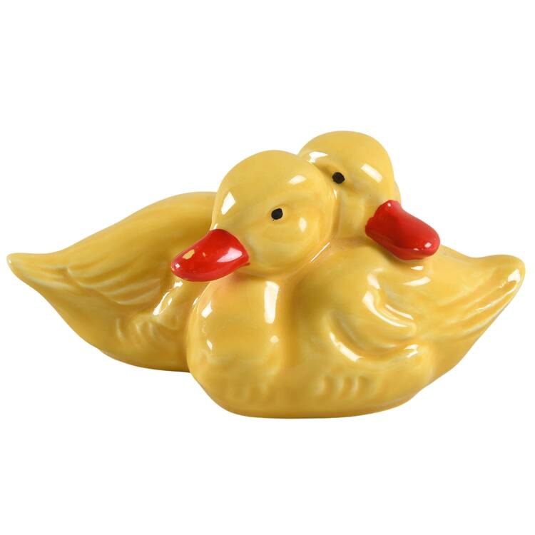 Bird Figurines Group Of Ducks-Yellow,Red Bill - No Box