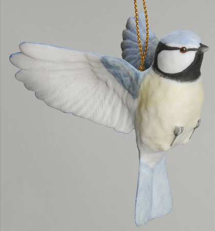 Bird Figurines Blue Titmouse Ornament - Boxed