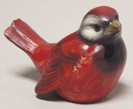 Bird Figurines Sparrow-Red - No Box