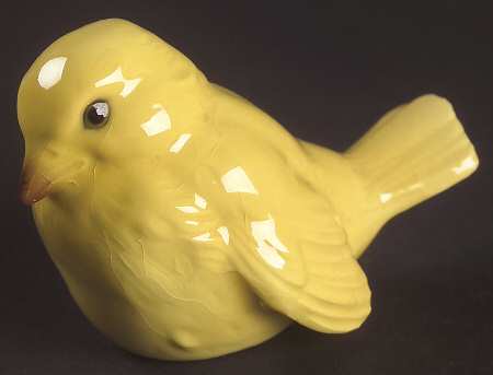 Bird Figurines Sparrow-Yellow - No Box