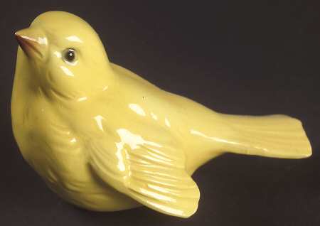 Bird Figurines Sparrow-Yellow-Head Up - No Box