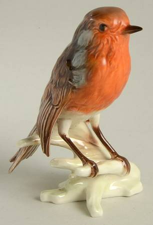 Bird Figurines Robin-Glossy - No Box