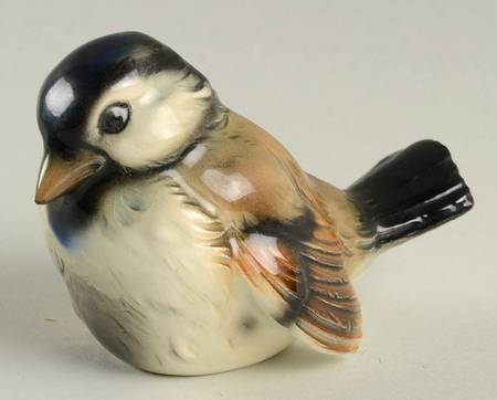 Bird Figurines Sparrow-Looking Down-Brown - No Box