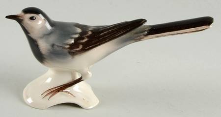 Bird Figurines Black Breasted Bird - No Box