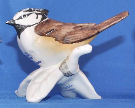 Bird Figurines Crested-Titmouse - With Box