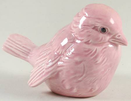 Bird Figurines Sparrow-Pink - No Box