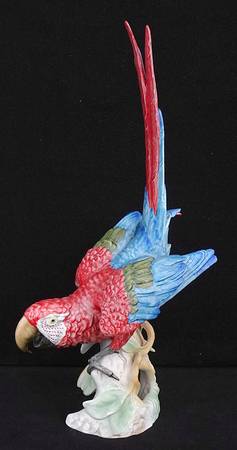 Bird Figurines Parrot-Red & Blue - No Box