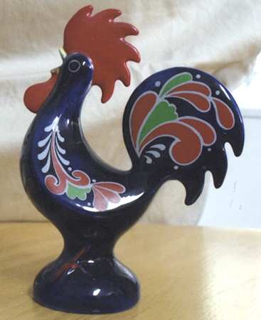 Bird Figurines Cobalt Rooster-Large - Wtih Box Bx376