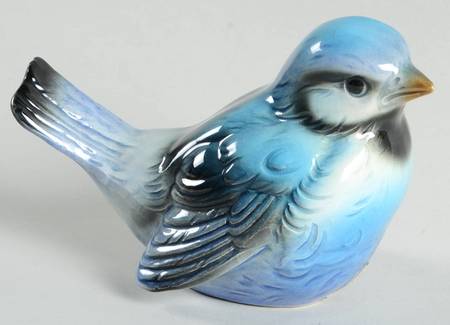 Bird Figurines Sparrow-Blue - No Box
