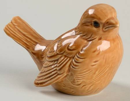 Bird Figurines Sparrow-Tan - No Box