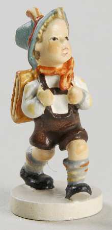 Hummel Miniature Figurine-Bronze School Boy - Boxed