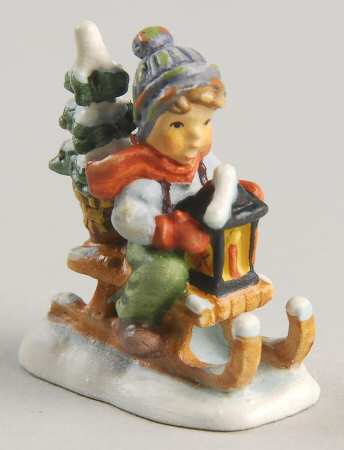 Hummel Miniature Figurine-Bronze Ride Into Christmas - Boxed