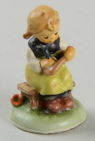 Hummel Miniature Figurine-Bronze Busy Student - Boxed