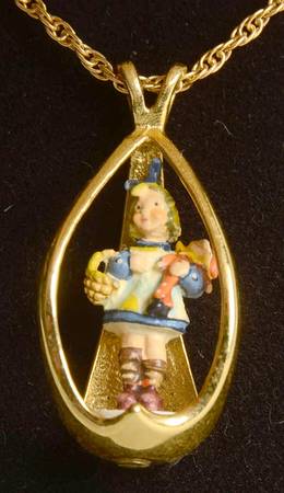 Hummel Miniature Figurine-Bronze What Now?-Pendant - Boxed