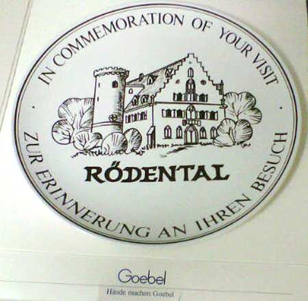 Goebel Plate Rodental-Commemoration Plate - Boxed