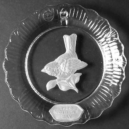 Mother's Day Plate-Crystal Bird - Boxed