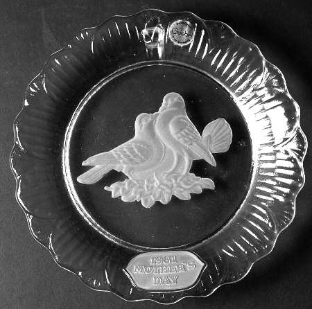 Mother's Day Plate-Crystal Two Birds - Boxed