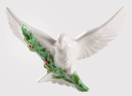 Annual Christmas Ornament-Porcelain Dove-Color - Boxed