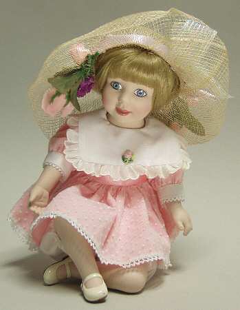 Gorham Dolls Girl In Pink Dress With Hat - Boxed