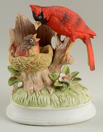 Gallery Birds Cardinal With Baby-Musical - With Box