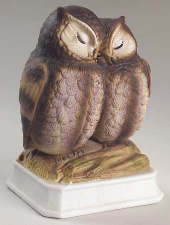 Gallery Birds Owl Pair-Musical/The Way We Were - With Box